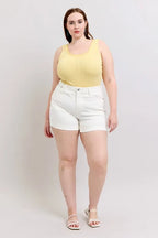 Judy Blue Full Size High Waist Double Roll Cuff Denim Shorts Plus Size