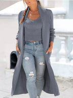 Full Size Ribbed Knit Tank and Cardigan Sweater Set Plus Size
