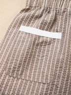 Stripe Drawstring Cargo Jogger Pants with Pockets