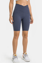 High Waist Biker Shorts with Pockets