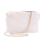 Faux Fur Clutch Shoulder Bag