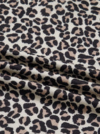 Leopard Print Zip-Up Mini Dress