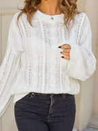 Cable Knit Long Sleeve Sweater