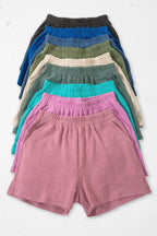 Zenana Cotton Slub Shorts