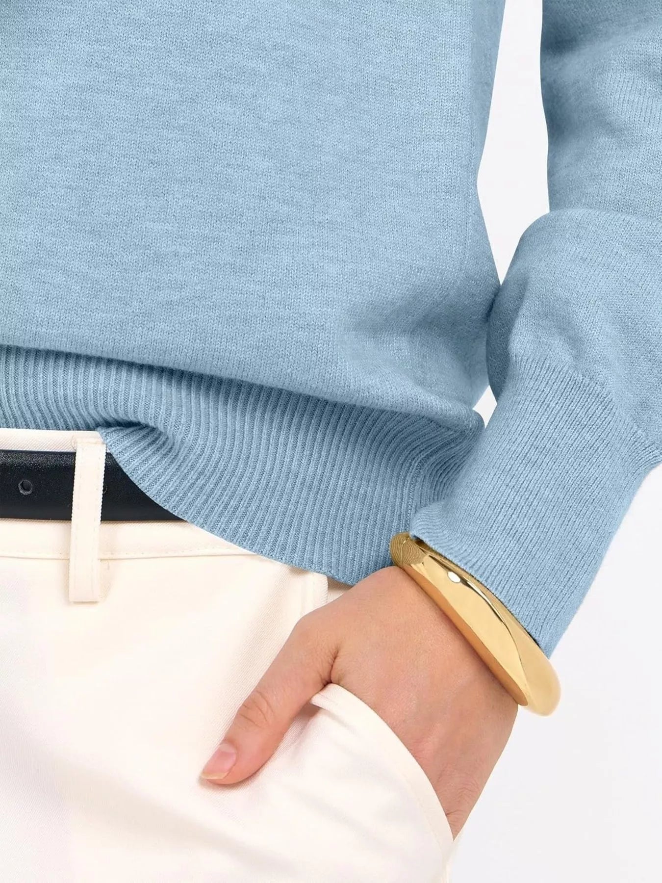 Classic V-Neck Long Sleeve Sweater