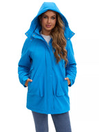 Full Size Hooded Mid-Length Windproof Outerwear Plus Size