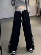 Casual Loose Fit Striped Pants