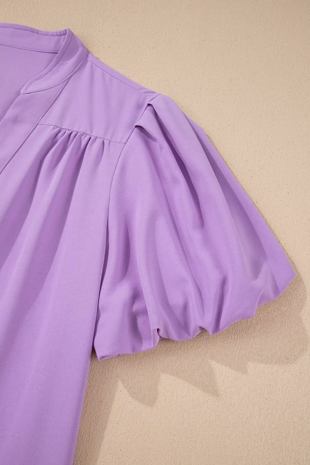 V Neck Puff Sleeve Summer Blouse