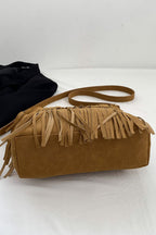 Double-Layered Fringe Shoulder Bag