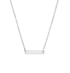 Fine Bar Necklace, Silver-Gold-Rose Gold
