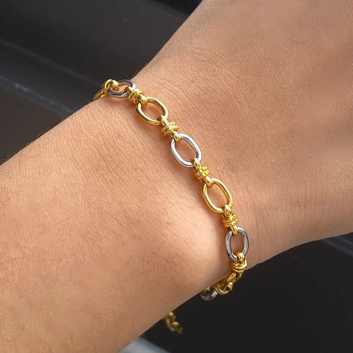 Two-Tone Chain Link Jewelry Set
