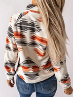 Geometric Snap Down Jacket