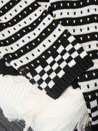 Striped Button Up Knit Cardigan
