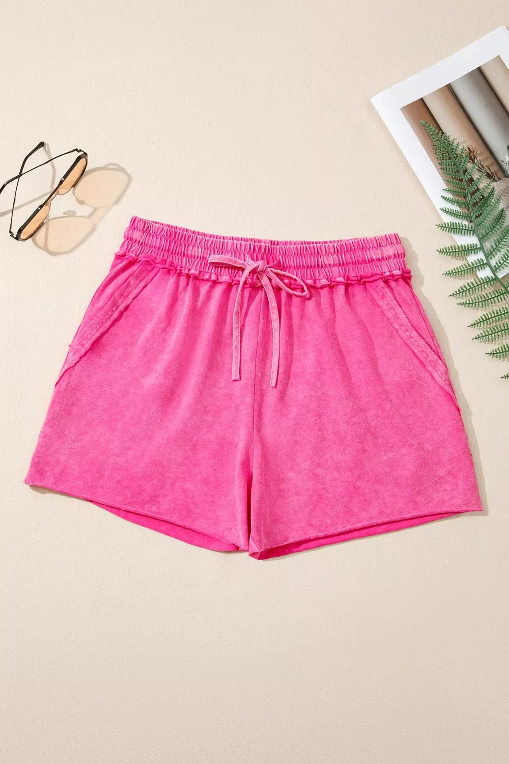 Wash Drawstring Shorts