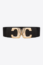 Zinc Alloy Buckle Elastic Wide Belt