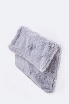 PomPom Plush Soft Clutch Bag
