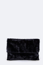 PomPom Plush Soft Clutch Bag