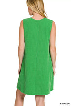 Zenana Raised Rib Sleeveless Mini Dress
