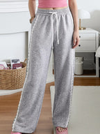Lace Trim Wide Leg Pants