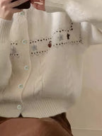 Cable Knit Button Up Cardigan