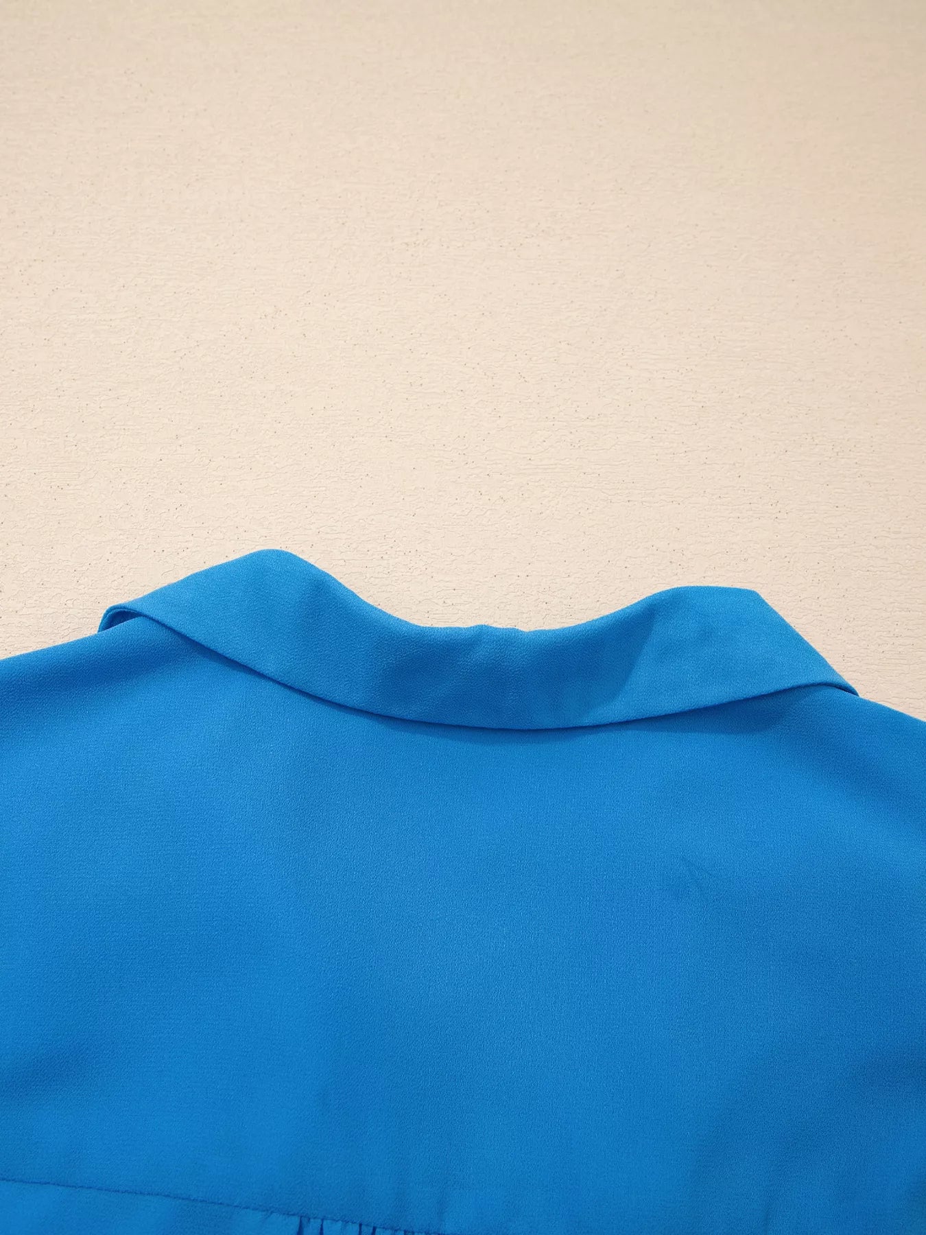 Half Buttons Collared Elastic Waist Sleeveless Shirt Dress