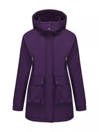 Full Size Zip Up Hooded Parka Outerwear Plus Size