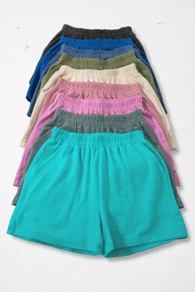 Zenana Cotton Slub Shorts