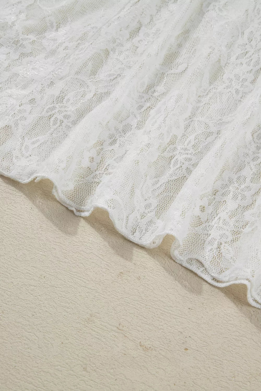 Sheer Floral Lace Flowy Maxi Skirt