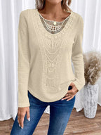 Lace Trim Long Sleeve T-Shirt