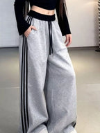 Casual Loose Fit Striped Pants