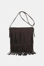 Double-Layered Fringe Shoulder Bag