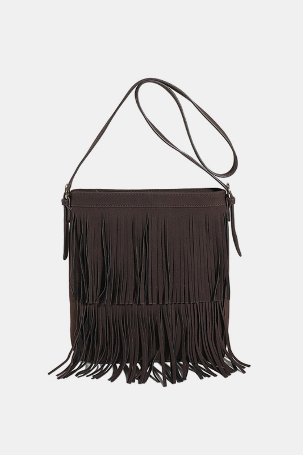 Double-Layered Fringe Shoulder Bag