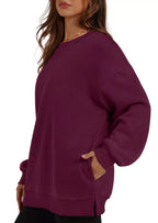 Casual Solid Color Long Sleeve Sweatshirt