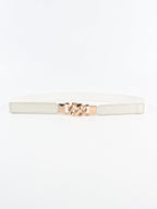 Zinc Alloy Buckle Elastic PU Belt