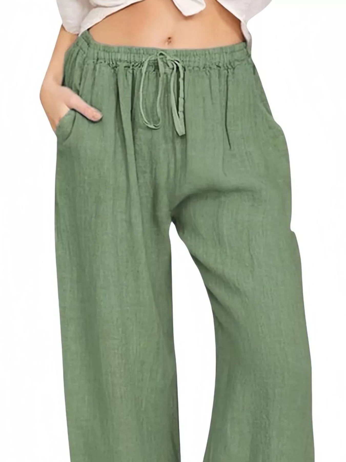 Full Size Casual Wide Leg Pants Plus Size