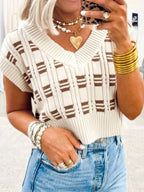 Ribbed Cropped Sweater Vest