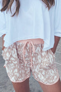 Abstract Print Drawstring Casual Shorts