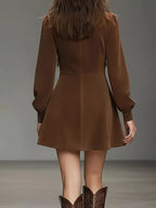 Turtleneck Long Sleeve Mini Dress