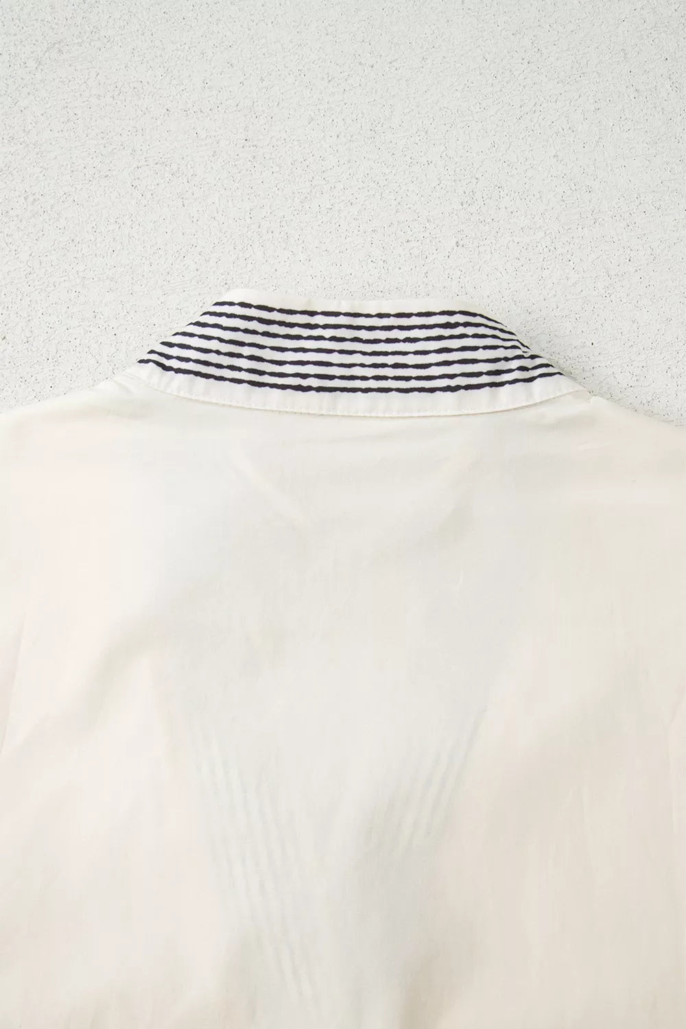 Notched Floral Sleeve Blouse