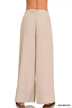 Zenana Woven Airflow Drawstring Pants