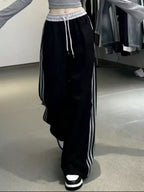 Casual Loose Fit Striped Pants