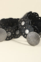 Round Shape PU Leather Belt