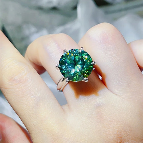 10 Carat Moissanite 925 Sterling Silver Ring