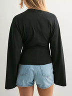 Full Size Long Sleeve Fitted T-Shirt Plus Size