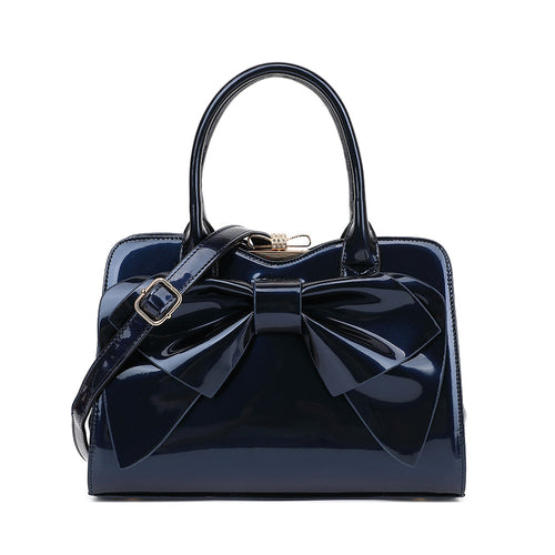 Bow Frame Satchel with Det Shld Strap