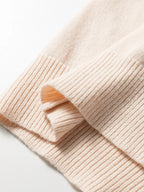 Solid Color Mixed Knits Patch Pocket Short Sleeve Sweater