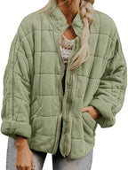 Quilted Zip Up Outerwear
