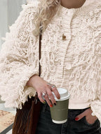 Fringe Button Up Cardigan
