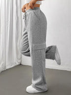 Relaxed Fit Pants with Drawstring Waist