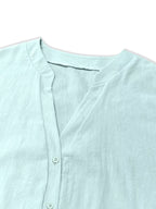 Plus Size Casual Button-Down Short Sleeve Dress